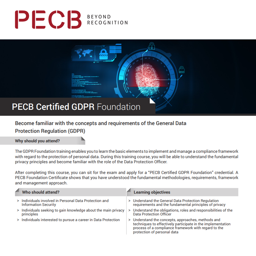 GDPR Foundation (Self-Study)