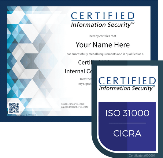 Certified ISO 31000 Internal Controls Risk Analyst (CICRA) (Self-Paced)